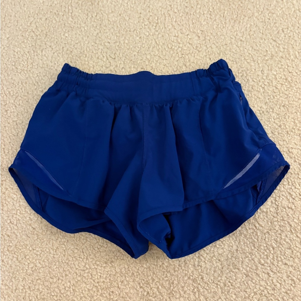 Lululemon hotty hot shorts in blue size 4